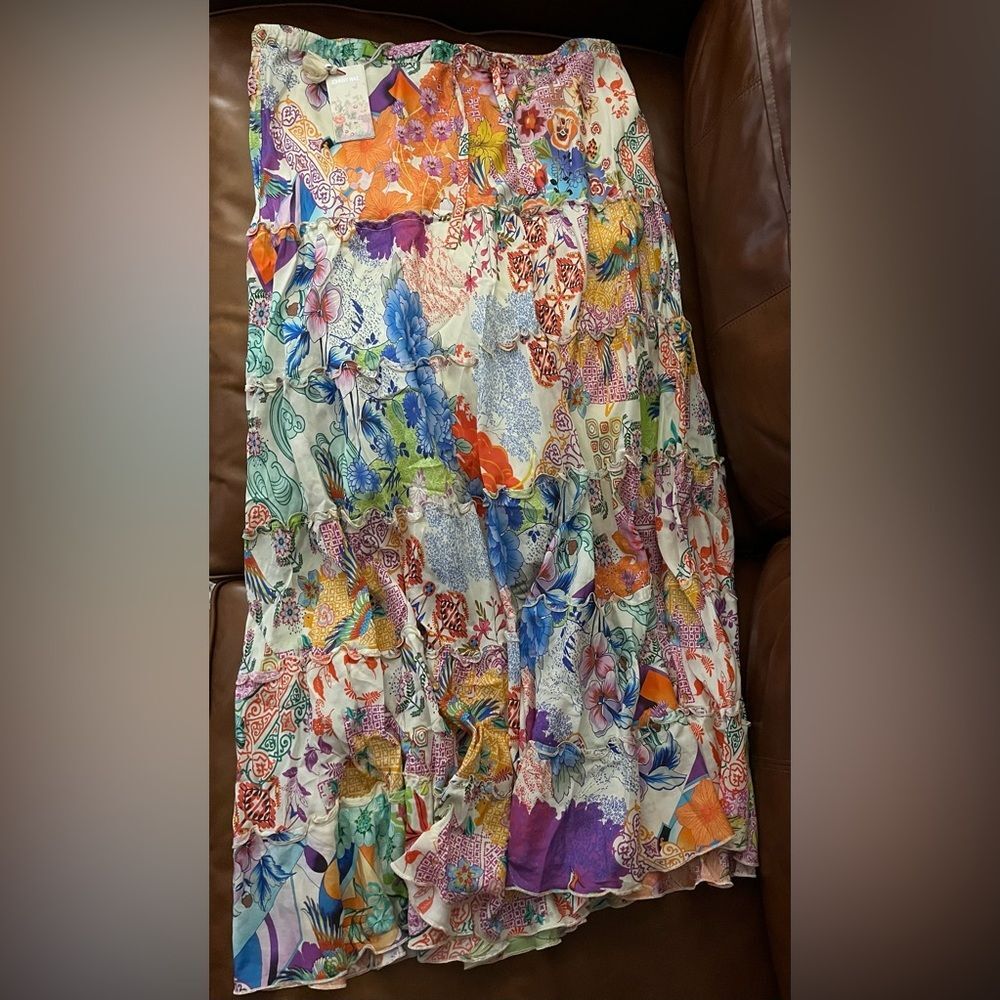Johnny Was Sebrina Tiered Skirt | NWT | Size L | (TC) - Picture 3 of 8